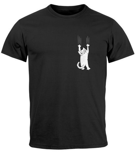 Herren shirt aufdruck katze - herren, t-shirt