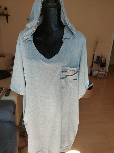 Shirt mit kapuze grau - t-shirt,