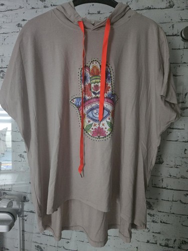 Shirt mit kapuze vorne - t,